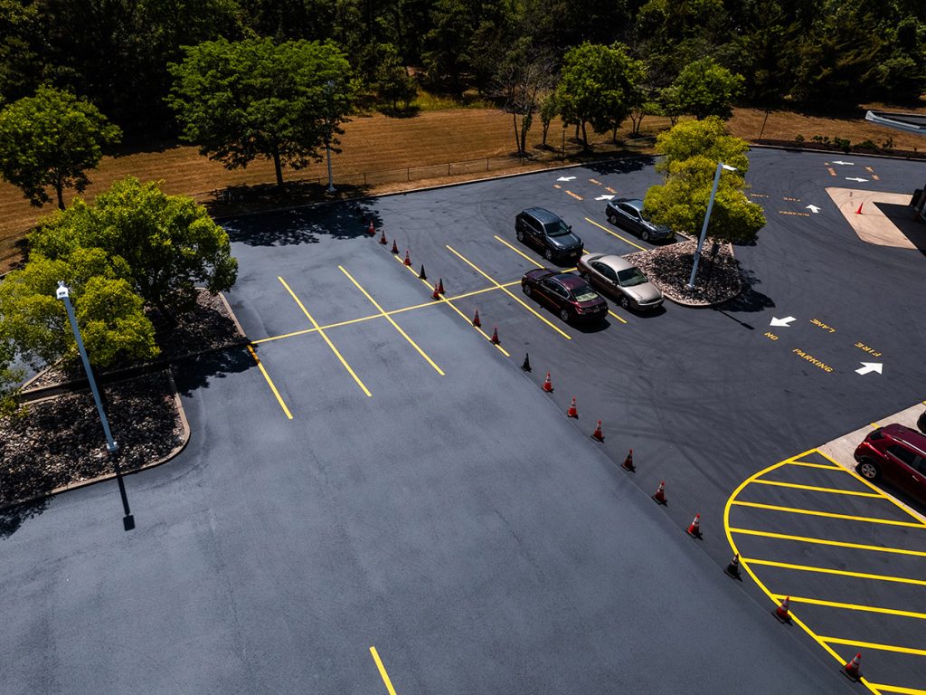 Company that does sealcoating for paved parking areas
